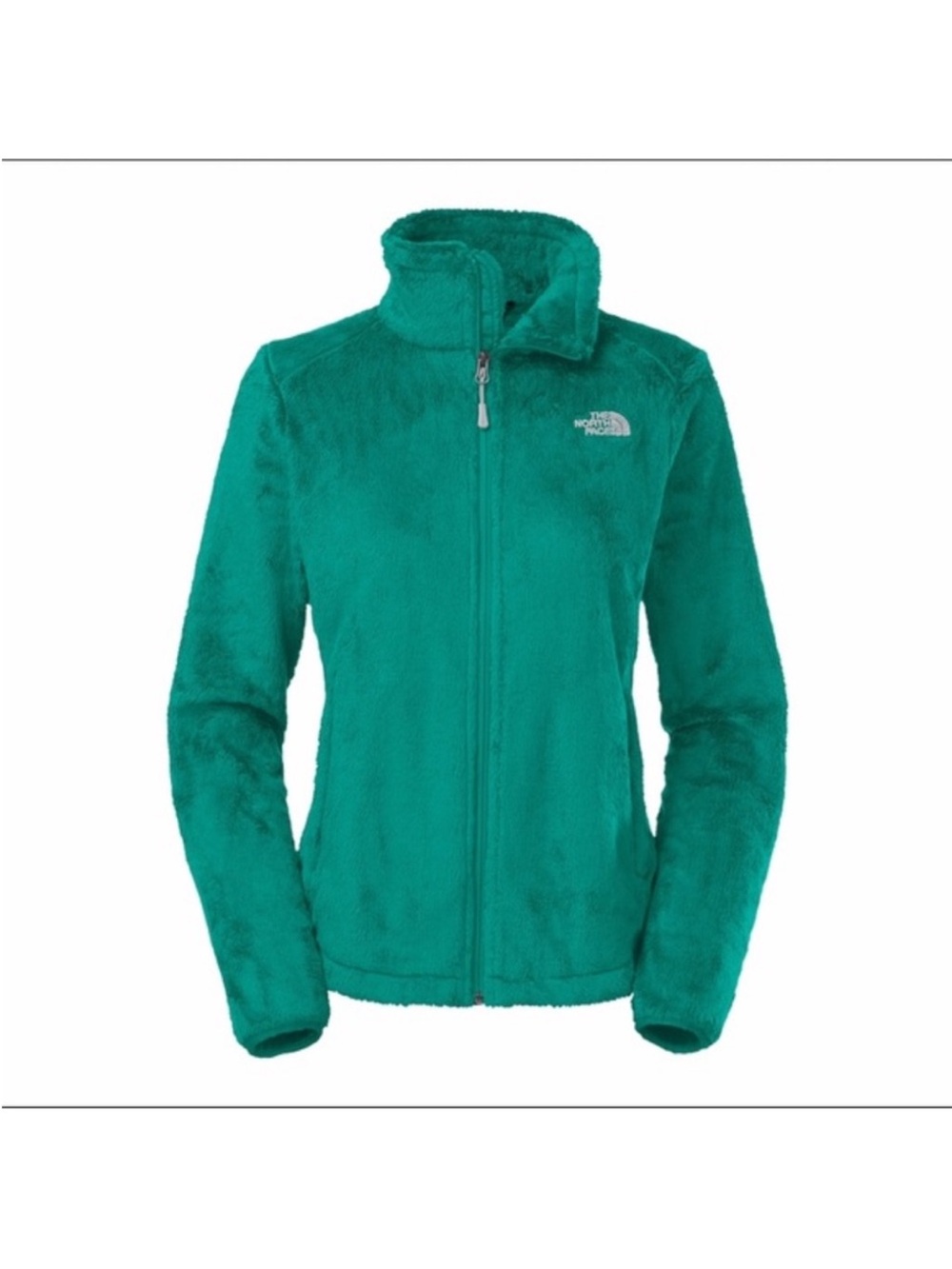 The North Face Women's Plush Teddy Fleece Jacket - Green M zip